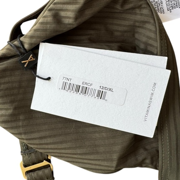 Vitamin A Moss Bralette Bikini Top Forest EcoRib XL D 12 - Picture 6 of 7